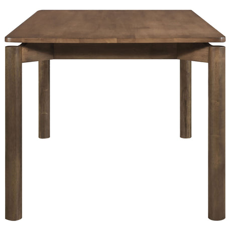 Svenstra - Rectangular Dining Table Set With Armless Side Chairs, Wood, Natural Walnut, 59 X 35.5 X 30 Inches HouseOfZazla