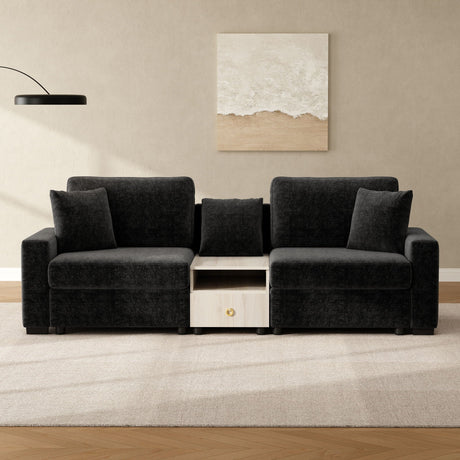Modular Sofa Couch With Storage Armrest And Center Console HouseOfZazla