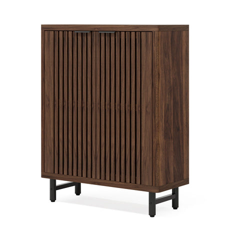 6 Tier Shoe Cabinet With Louvered Doors HouseOfZazla