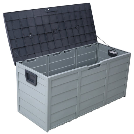All Weather UV Pool Deck Box Storage Shed Bin with Wheels HouseOfZazla