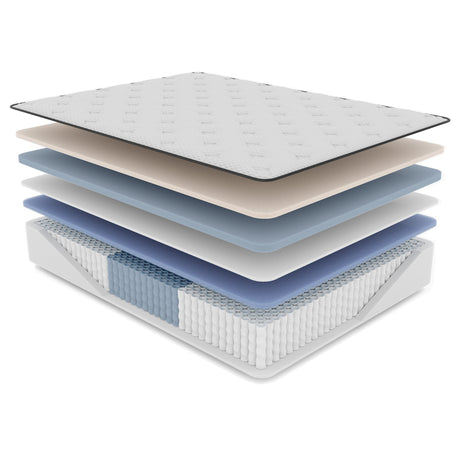 Diamond Hughes King Size Latex Hybrid Mattress with Euro-Top 14.5 Inch Medium Feel HouseOfZazla