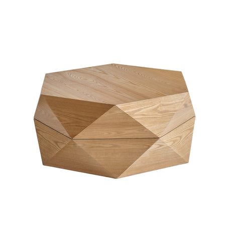 36.61'' Retro Style Polygon Flip Top Coffee Table HouseOfZazla