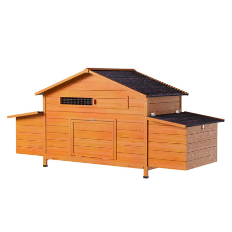 70" Large Wooden Chicken Coop with 2 Nesting Boxes HouseOfZazla