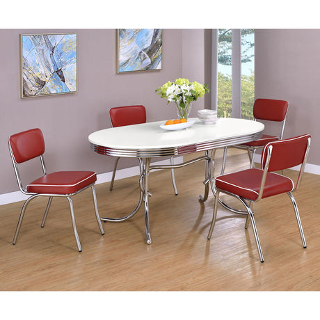 Midge - Oval Dining Table Set HouseOfZazla