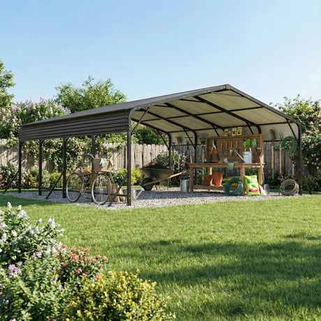 20'x20' Galvanated Steel Carport Canopy HouseOfZazla
