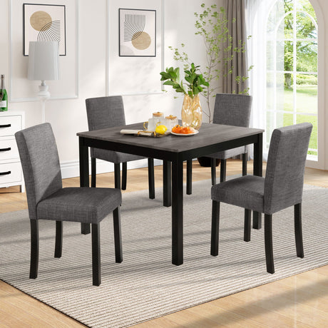 Modern Dining Table Set With Upholstered Chairs For Dining Room HouseOfZazla