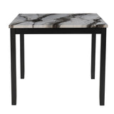 Leoncia - Bar Table And 4 Bar Stools - Espresso / White