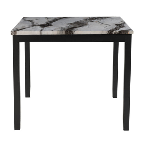 Leoncia - Bar Table And 4 Bar Stools - Espresso / White HouseOfZazla
