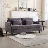 Mid Century Modern Fabric Loveseat Sofa, 2 Seat Upholstered Couch