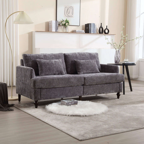 Mid Century Modern Fabric Loveseat Sofa, 2 Seat Upholstered Couch HouseOfZazla