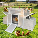 Large Wooden Chicken Coop Outdoor Hen House with Nesting Boxes HouseOfZazla