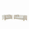 Deep Seat Sofa With Button Nailhead, Square Arm Couches HouseOfZazla