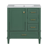 Bathroom Vanity, Modern Bathroom Cabinet With Sink Combo Set, Bathroom Storage Cabinet With A Soft Closing Door And 3 Drawers, Solid Wood Frame