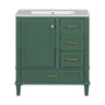 Bathroom Vanity, Modern Bathroom Cabinet With Sink Combo Set, Bathroom Storage Cabinet With A Soft Closing Door And 3 Drawers, Solid Wood Frame HouseOfZazla