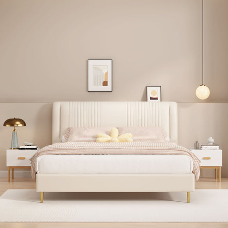 Nightstand With Drawer, Minimalist Bedside Table With Handle For Bedroom - White HouseOfZazla