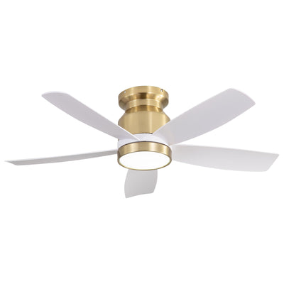 Flush Mount Ceiling Fan with LED Light and Remote Control