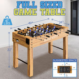SereneLife 48in Competition Sized Foosball Table, Soccer for Home, Arcade Game Room, w/ 2 Balls, 2 Cup Holders 2x4ft for Man Cave or Basement - Standing or Tabletop SereneLife