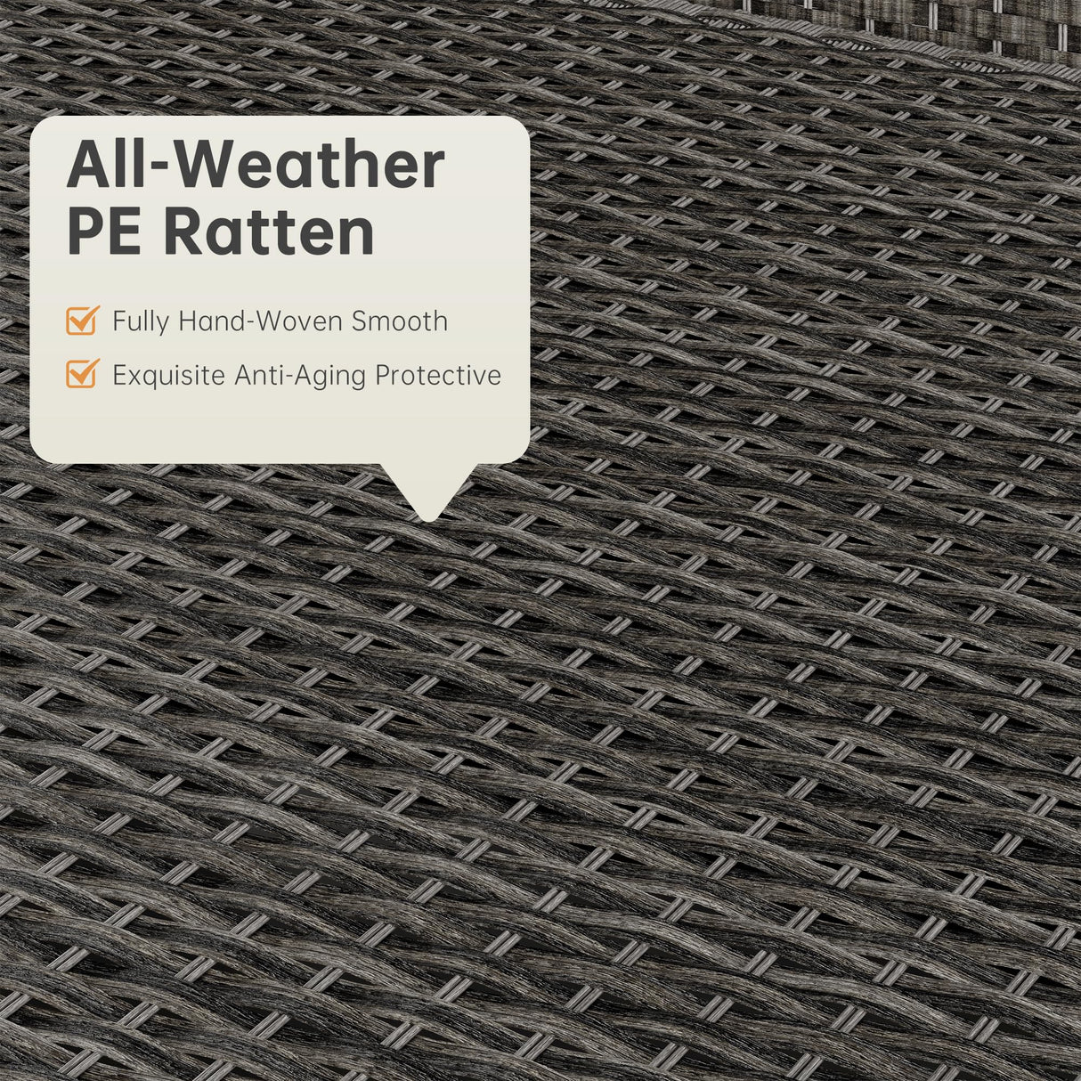 LHBcraft 7 Piece Patio Furniture Set, Outdoor Furniture Patio Sectional Sofa, All Weather PE Rattan Outdoor Sectional with Cushion and Glass Table, Clips LHBcraft