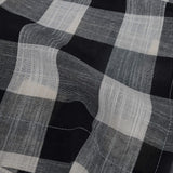 Creativesfun 2 Panels Checks Line Up Set Farmhouse Faux Linen Look Buffalo Plaid Grommet Window Curtain (Black & Cream, Panel 丨W53 X L84-INCH 2PCS) Creativesfun