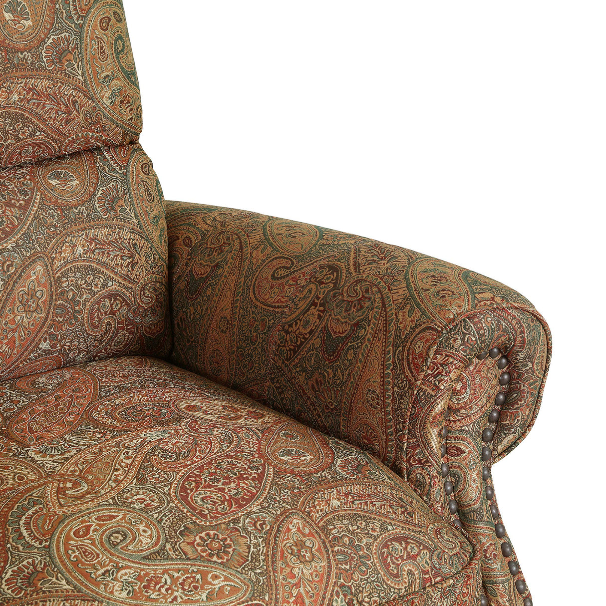 Domesis Cortez - Cloth Push Back Recliner Chair, Paisley Domesis