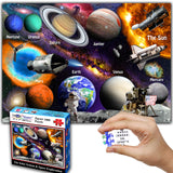 Think2Master Solar System & Space Exploration 1000 Pieces Jigsaw Puzzle for Kids 12+, Teens, Adults & Families. Great Gift for stimulating Learning About Astronomy. Size: 19” X 27” THINK2MASTER