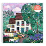 Galison Garden Path – 500 Piece Puzzle Fun and Challenging Activity with Bright and Bold Artwork of Country Cottage and Plant Path for Adults and Families Galison