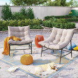 Sophia & William Outdoor Papasan Chairs with Cushion and Frame, Comfy Patio Chairs, Oversized Padded Lounge Chairs Set of 2, 350Ibs Capacity, Indoor & Outdoor Use Sophia & William