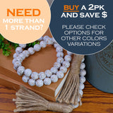 Farmhouse Wood Bead Garland Home Decor, Natural Wooden Garland for Tiered Tray, Decorative Tassel Garland for Tier Tray, Rustic Beads Centerpiece Boho Table Decor, Garland Beaded Accent White Washed MAINEVENT