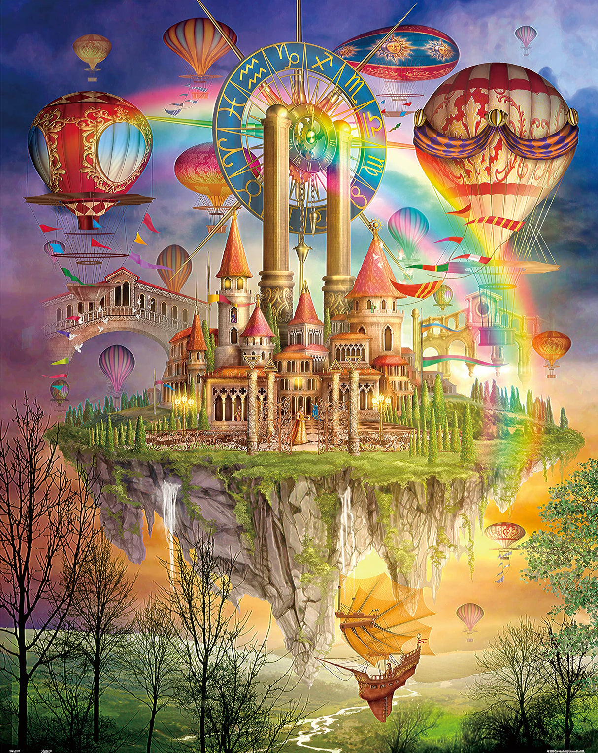 Pintoo Jigsaw Puzzles 2000 Piece for Adults - Ciro Marchetti - Tarot Town Beautiful Plastic Puzzle for Home Decor Zero Dust Easy Storage [H1561] Pintoo