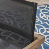 Christopher Knight Home 305156 Jimmy Outdoor Acacia Wood and Mesh Dining Chairs (Set of 2), Gray Finish Christopher Knight Home