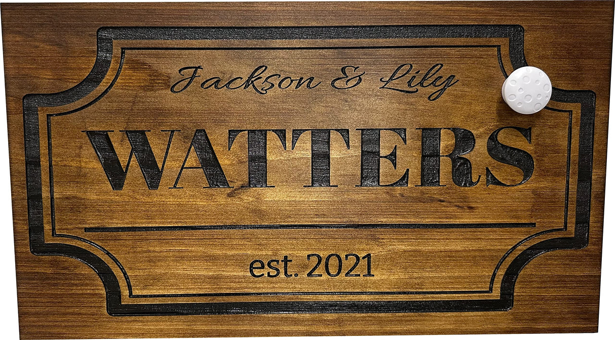 Bellewood Designs Hidden Gun Storage, Personalized Concealment Shelf with Family Name, Last Name and Established Date (Provincial) Bellewood Designs