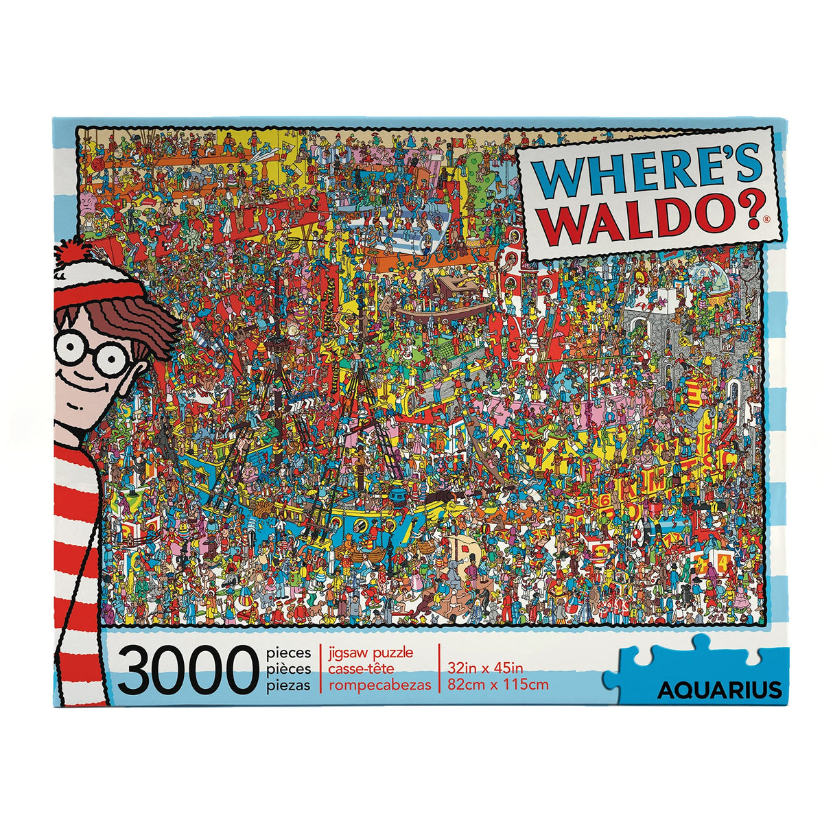 Aquarius Where's Waldo (3000 Piece Jigsaw Puzzle) - Officially Licensed Where's Waldo Merchandise & Collectibles - Glare Free - Precision Fit - 32 x 45 Inches AQUARIUS