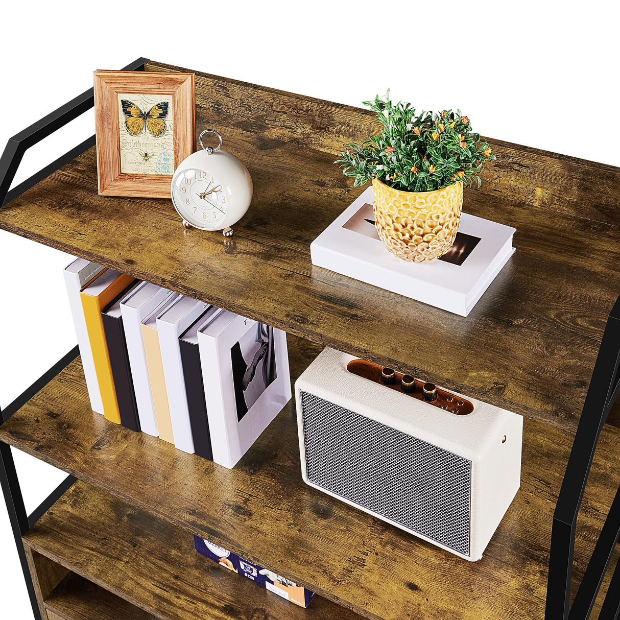 Yaheetech Cat Litter Box Enclosure, Hidden Litter Box Furniture w/Shelf & Storage Compartments, Cat Washroom, Wood Cat House, Rustic Brown Yaheetech