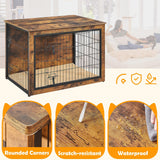 Yaheetech 40'' Dog Crate Furniture with Cushion Wooden Dog Crate with Double Doors/Adjustable Feet Side End Table for Small/Medium Dogs Yaheetech