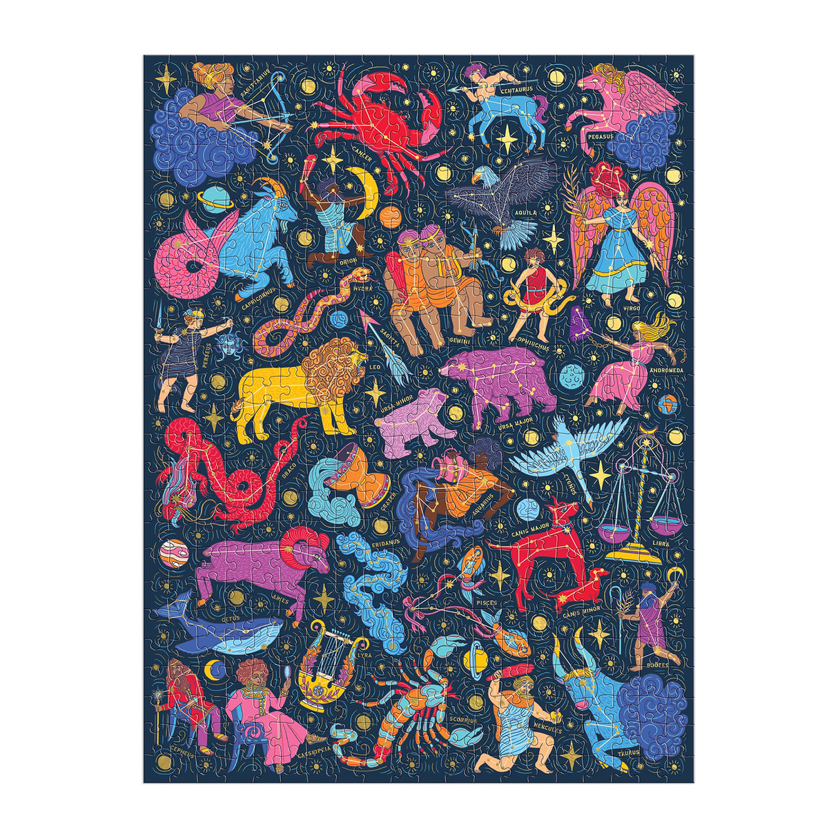 Galison Constellations 101: Stargazing – 500 Piece Book Puzzle with Beautiful Zodiac and Constellation Artwork Packaged in Magnetic Keepsake Book Sized Box Galison