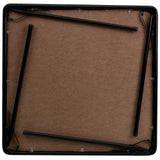 Flash Furniture Madelyn 33.5" Square Folding Multipurpose Card Table with Padded Vinyl Top, Portable Folding Game Table for 4 Players, Black Flash Furniture