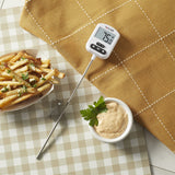 Taylor Programmable Digital Candy and Deep Fry Thermometer with Green Light Alert Display, Long Stem, and Adjustable Pan Clip, White Taylor