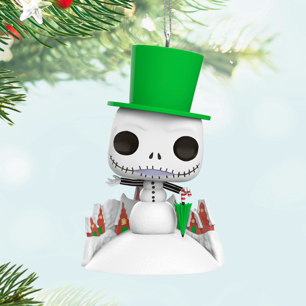 Hallmark Keepsake Christmas Ornament 2024, Disney Tim Burton's The Nightmare Before Christmas Jack Skellington Snowman Funko POP!, Gifts for Disney Fans Hallmark Keepsake