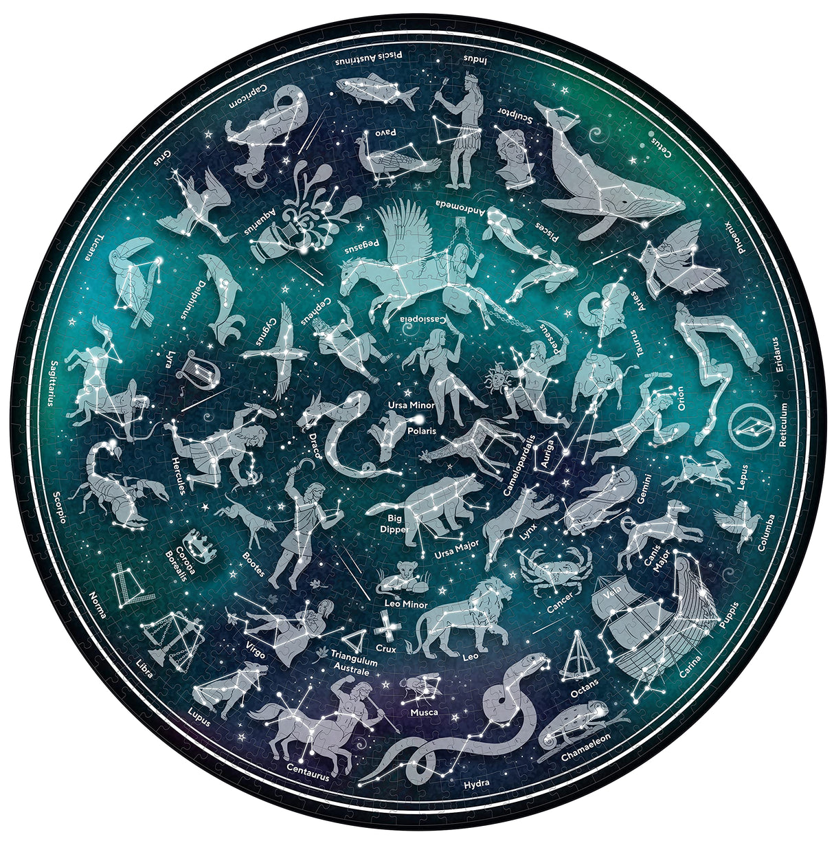 Ridley's Games: Map of The Stars 1000-Piece Jigsaw Puzzle |Perfect for Astrology/Astronomy Lovers with Over 30-Unique Constillations | Perfect Room Décor Once Completed | Storage Tube Included Ridley's