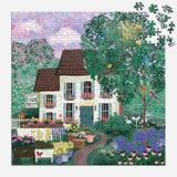 Galison Garden Path – 500 Piece Puzzle Fun and Challenging Activity with Bright and Bold Artwork of Country Cottage and Plant Path for Adults and Families Galison