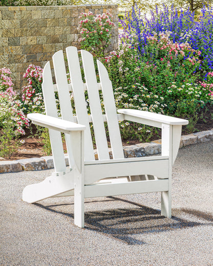 POLYWOOD AD4030WH Classic Outdoor Adirondack Chair, White