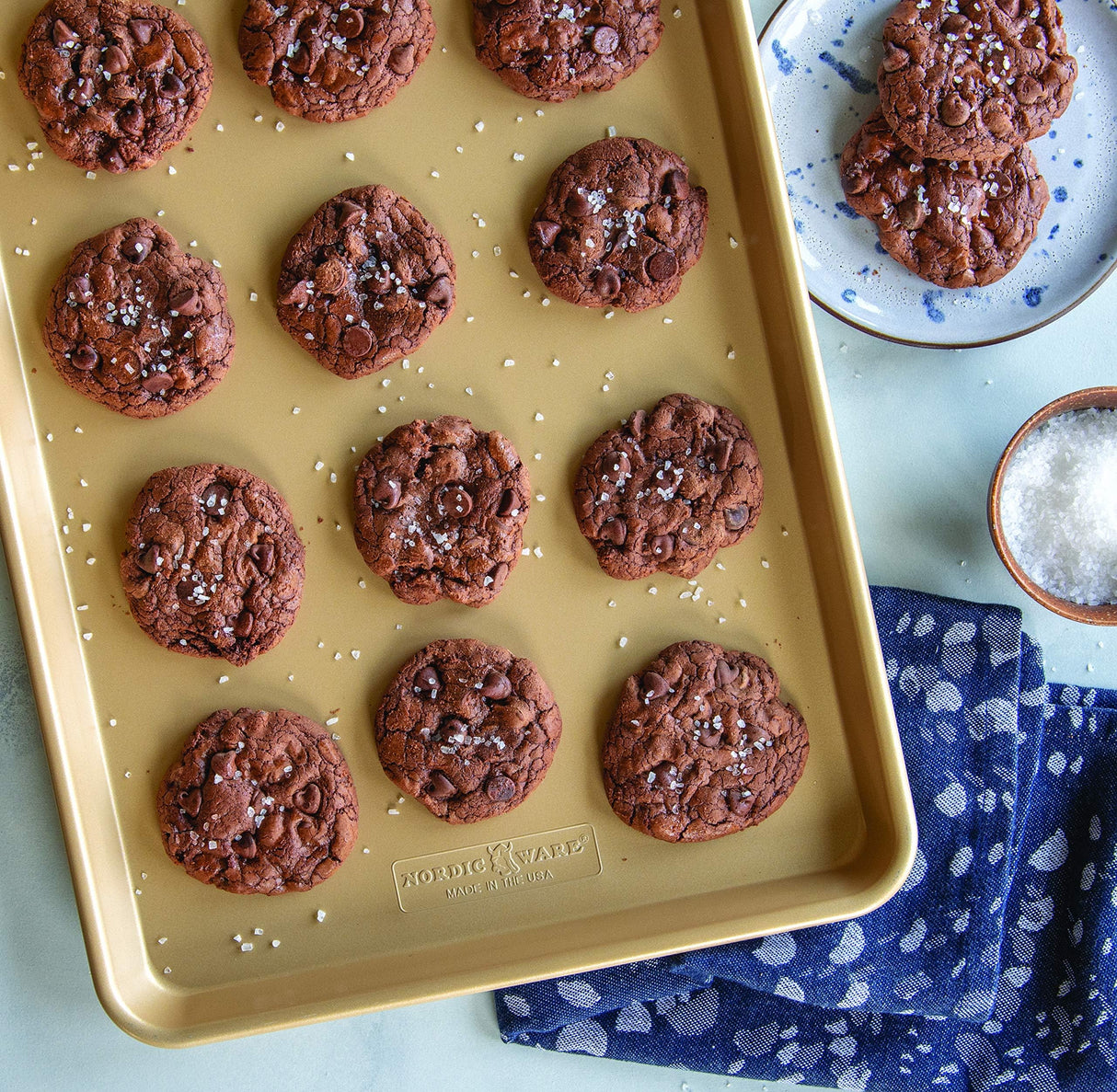 Nordic Ware Naturals Aluminum NonStick Baker's Half Sheet, 2-pack Nordic Ware