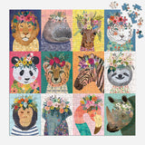 Galison Wild Spirit 500 Piece Puzzle from Galison - 20" x 20" Beautifully Illustrated Puzzle, Thick & Sturdy Pieces, Fun and Challenging Activity for Adults, Makes a Wonderful Gift! Galison