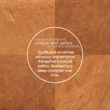 POLY & BARK Argan 93" Sofa in Full-Grain Pure-Aniline Italian Tanned Leather in Cognac Tan POLY & BARK