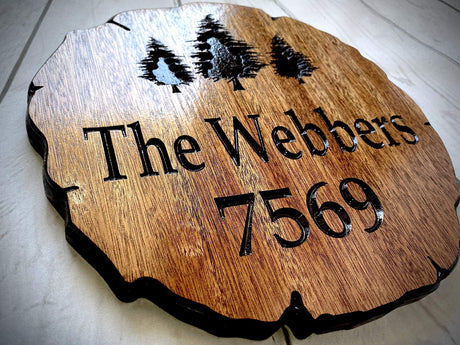 Personalized Cabin Sign Outdoor Wood Sign Welcome Sign Rustic Decor Custom Wood Sign Wooden Address Signs Benchmark Signs And Gifts