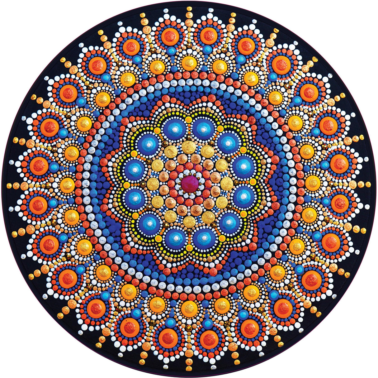 PETER PAUPER PRESS Magical Mandala 1000 Piece Round Jigsaw Puzzle PETER PAUPER PRESS