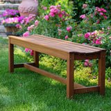 Outdoor Interiors 60404 3 Person Backless Eucalyptus Bench Outdoor Interiors