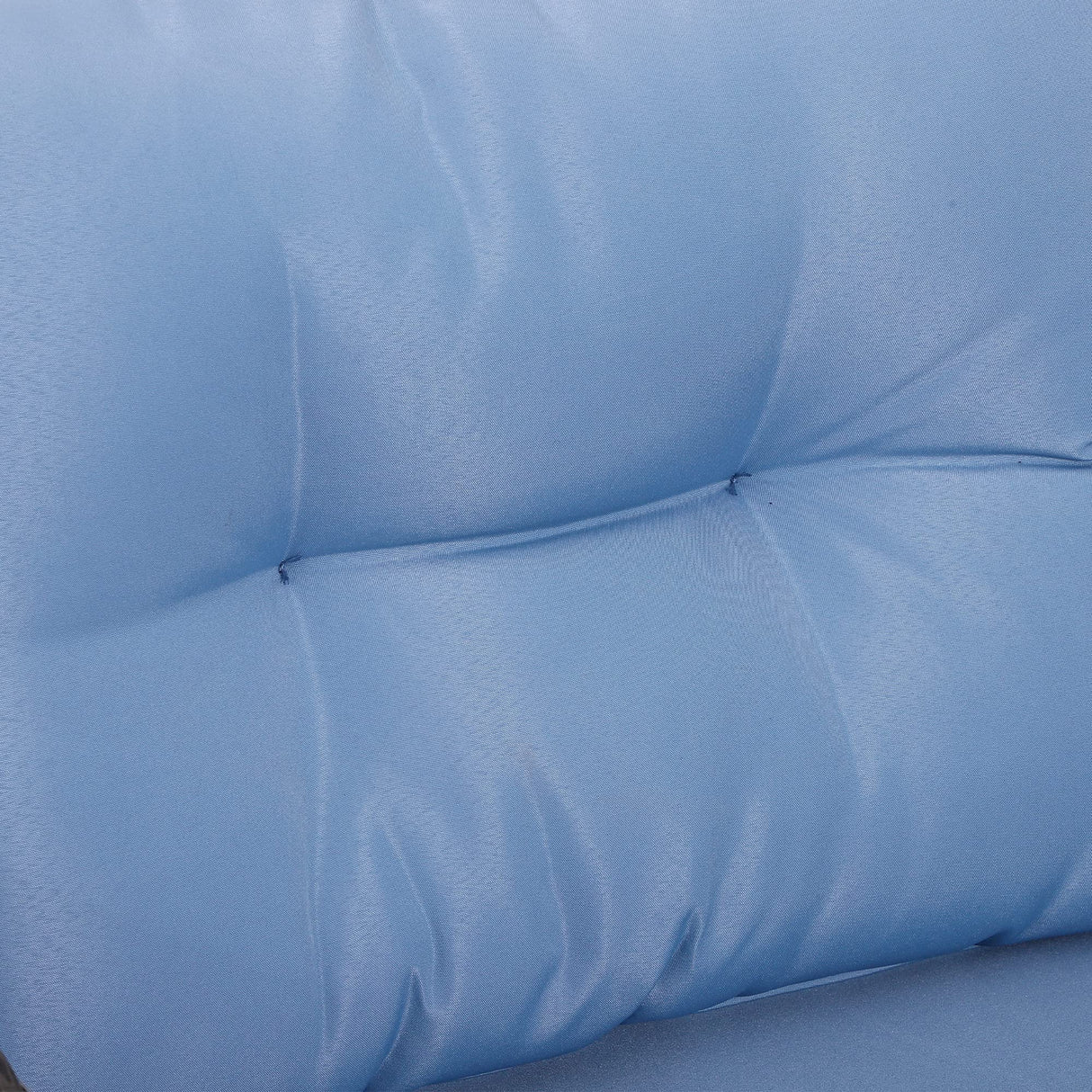 Outsunny 5 Pieces Rattan Wicker Lounge Chair Outdoor Patio Conversation Set with 2 Cushioned Chairs, 2 Ottomans and Tempered Glass Top Coffee Table, Blue Outsunny