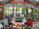 Ceaco - Tracy Flickinger - Lake Cabin - Oversized 300 Piece Jigsaw Puzzle, 24 x 18 Ceaco