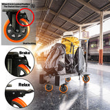 6 Inch Caster Wheels, Heavy Duty Casters Load 2800 Lbs, Industrial Swivel Silent Caster Wheels for Workbench Cart and Furniture Set of 4 Feirenql